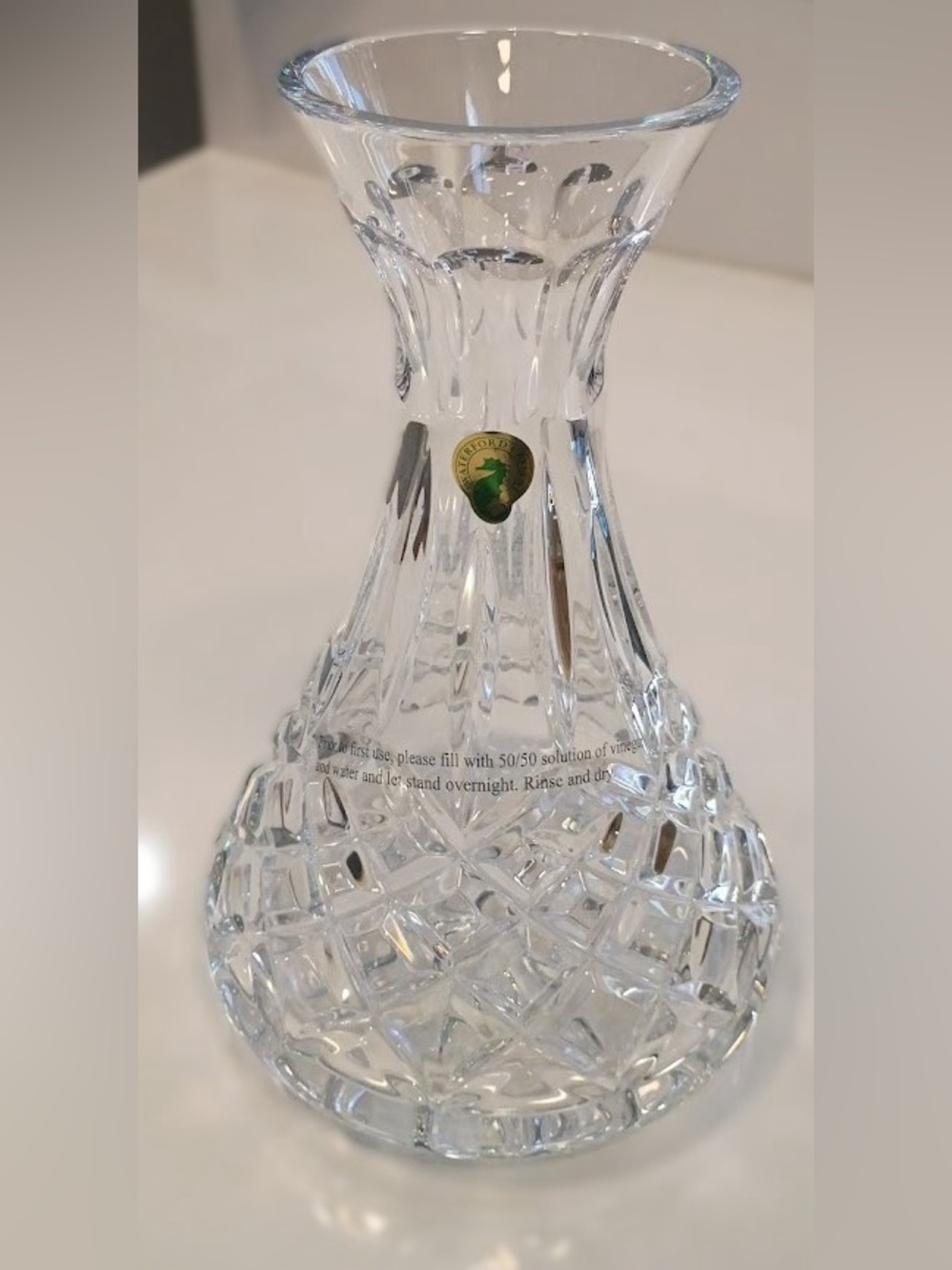 Waterford Lismore Crystal Carafe/Decanter, 9”H, 28oz, NEW